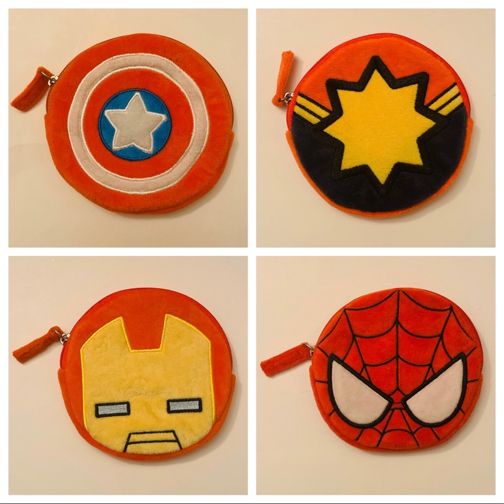 Marvel Japan Heroes Chibi Plush Coin Purse Bags
